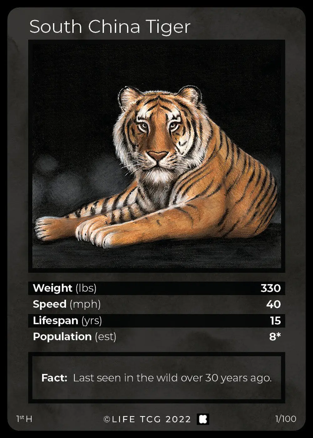 South China Tiger card front