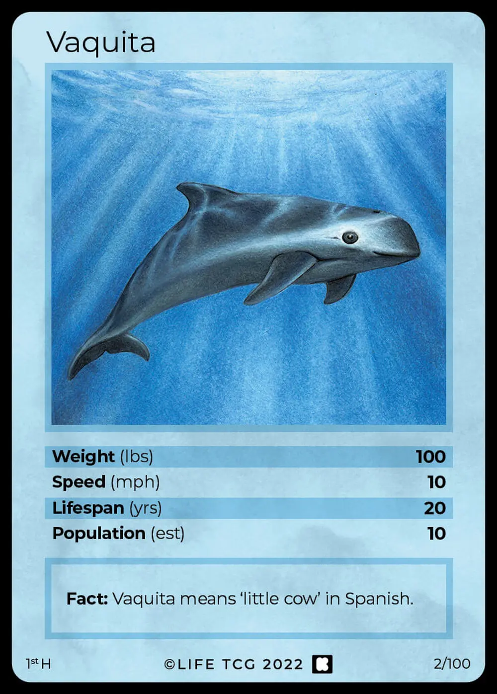 Vaquita card front
