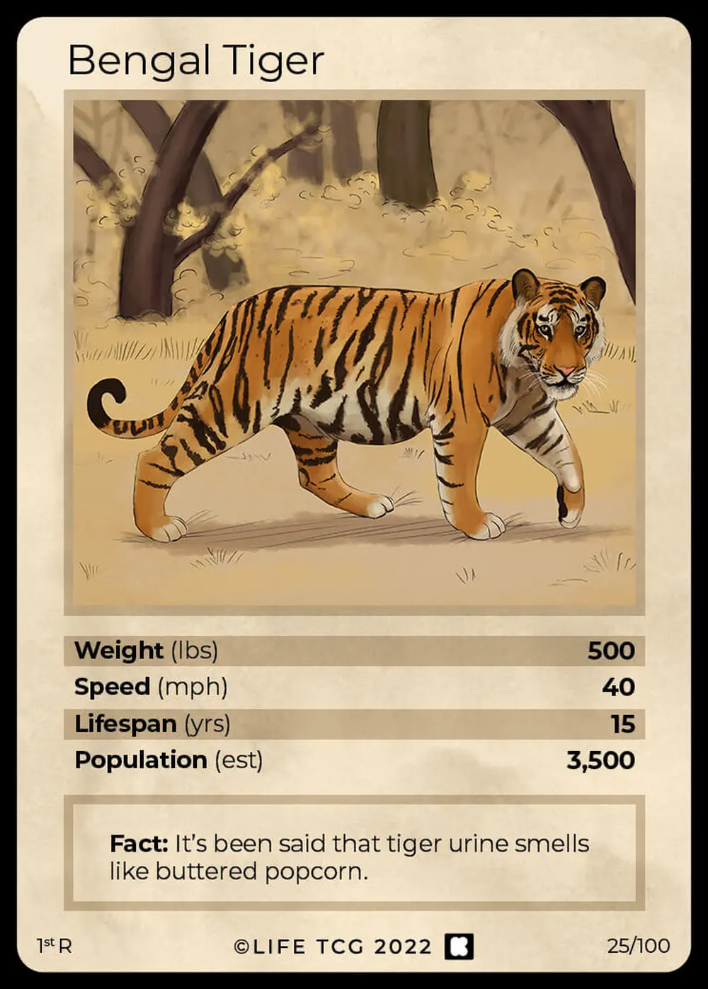 Bengal Tiger card front