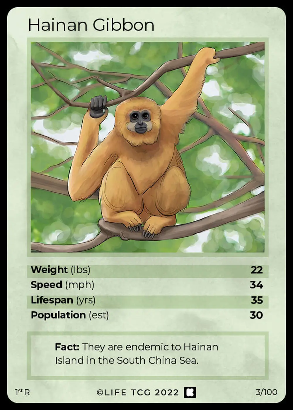 Hainan Gibbon card front