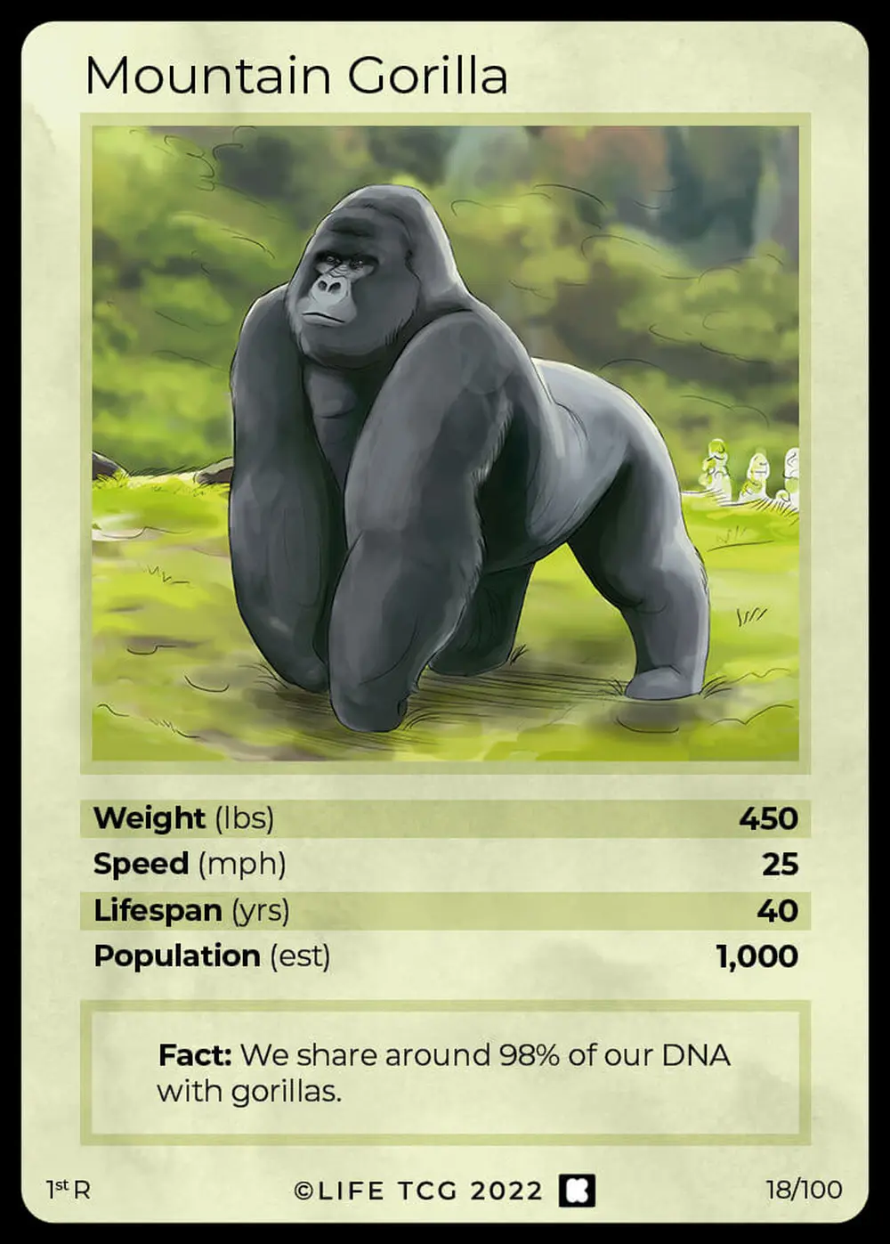 Mountain Gorilla card front