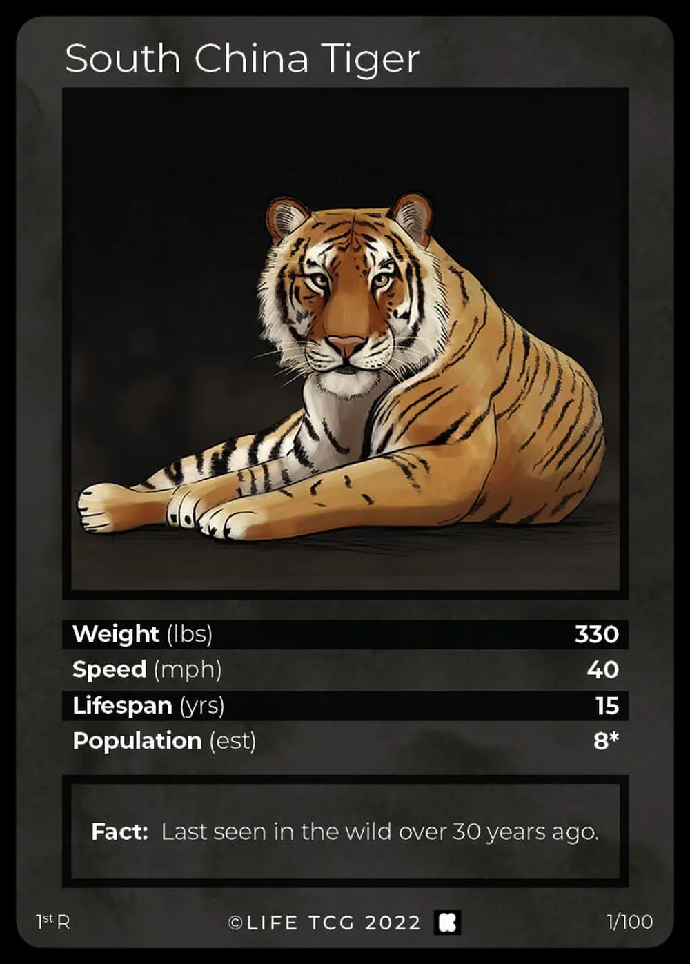 South China Tiger card front