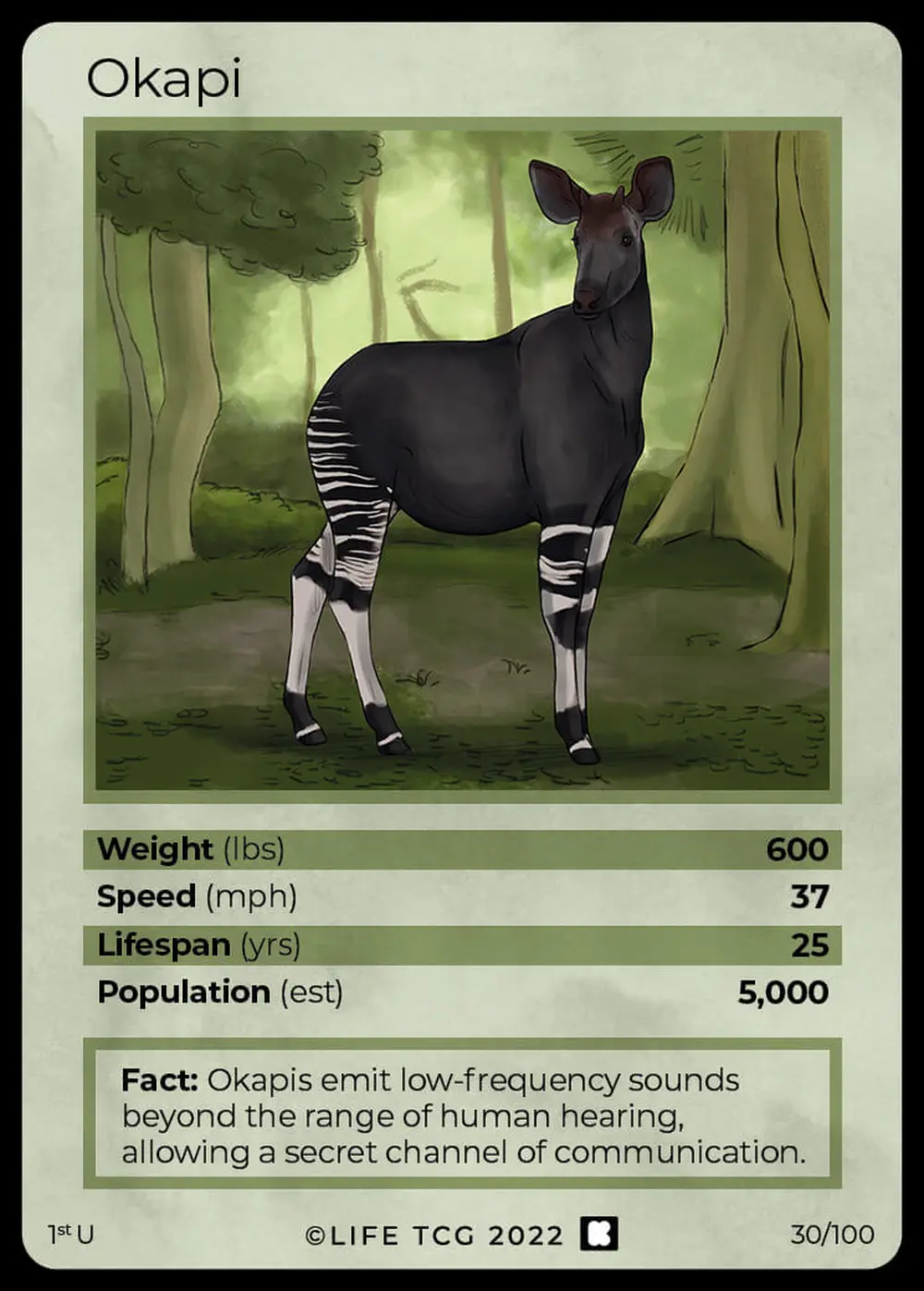 Okapi card front