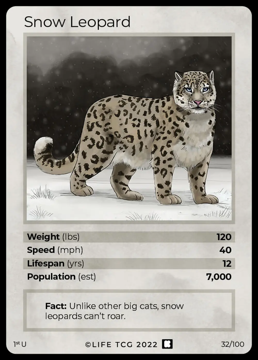 Snow Leopard card front