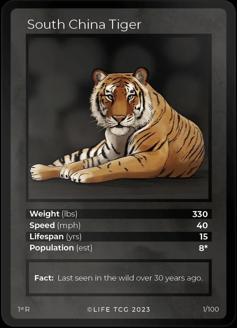 South China Tiger card front