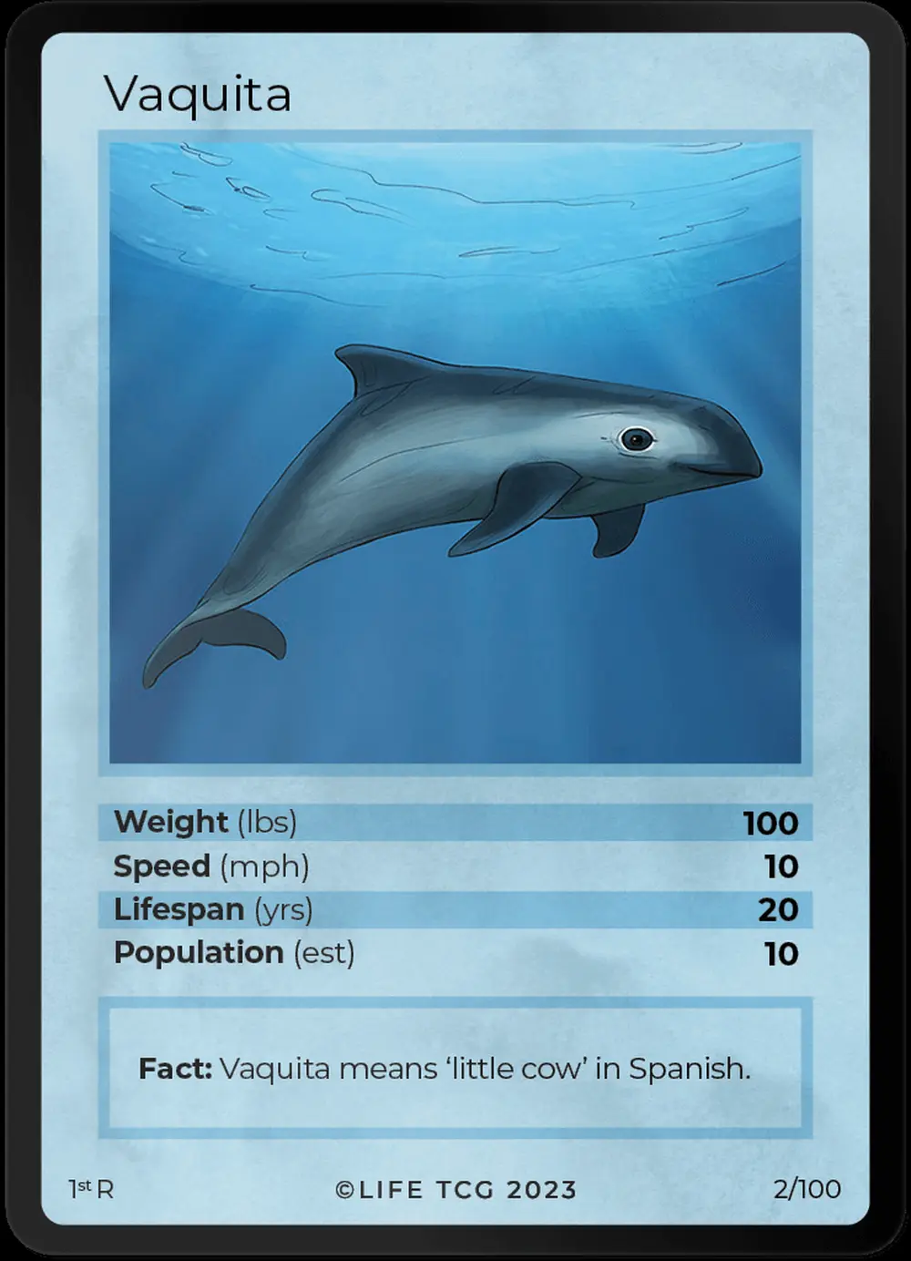 Vaquita card front