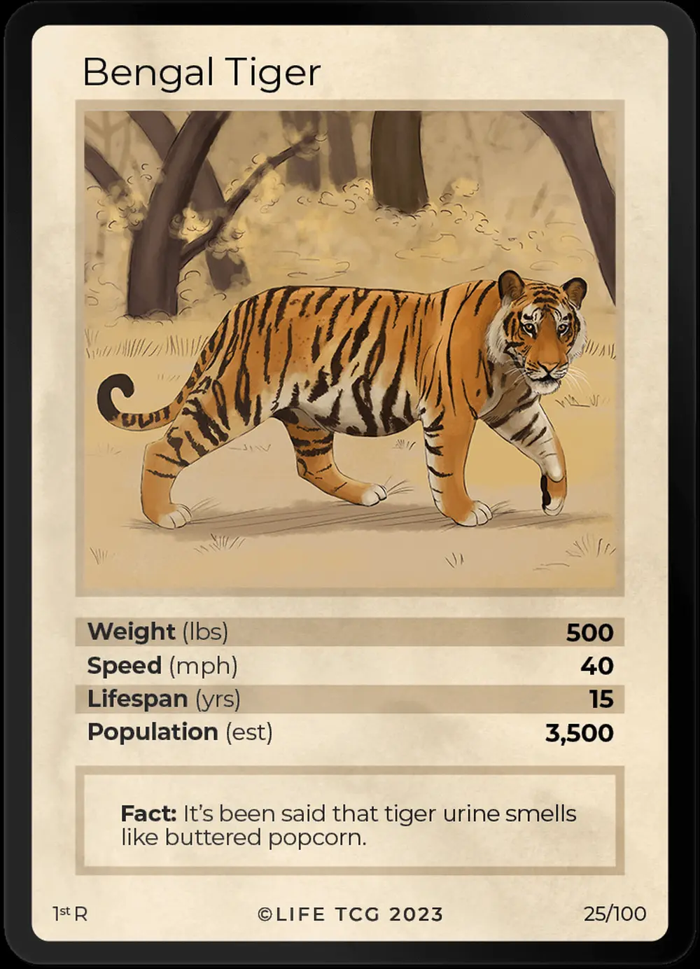 Bengal Tiger card front