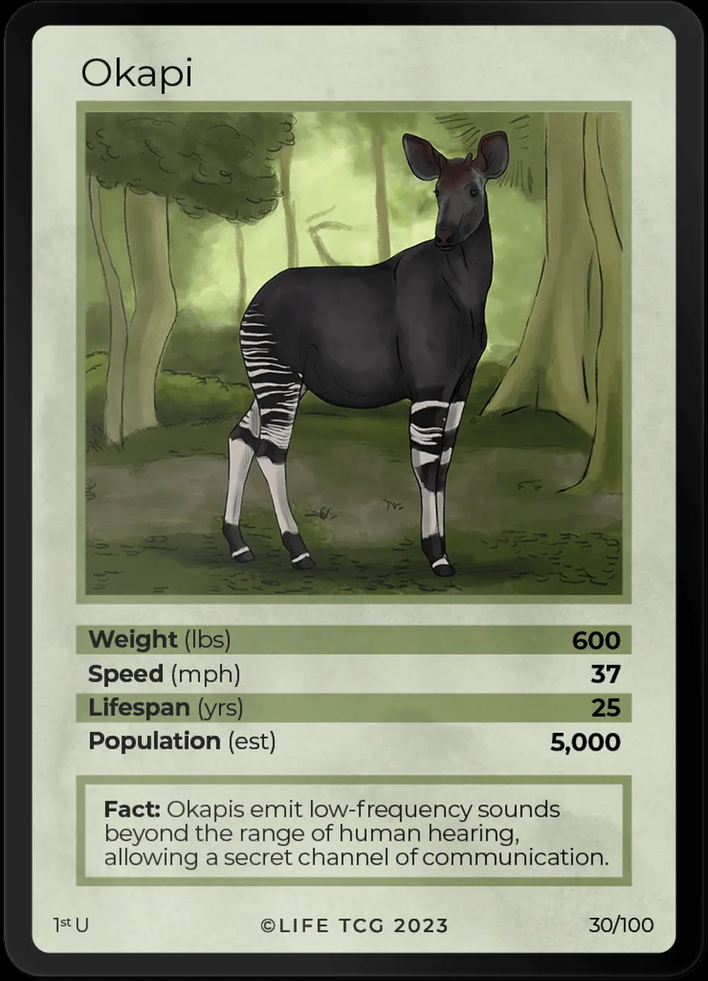 Okapi card front