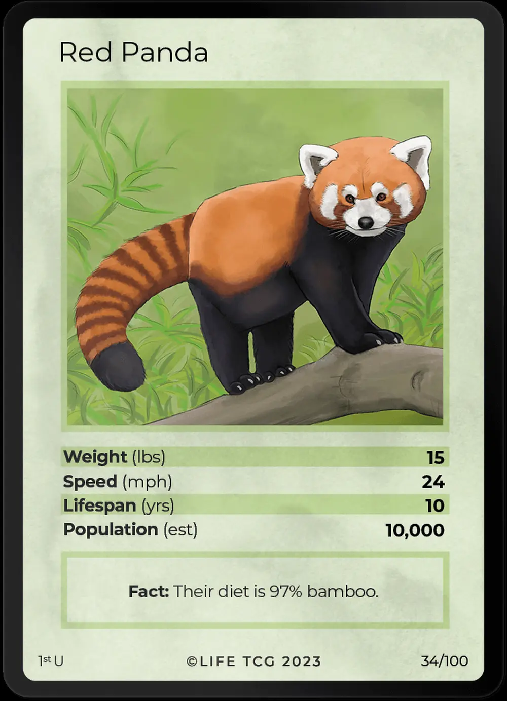 Red Panda card front