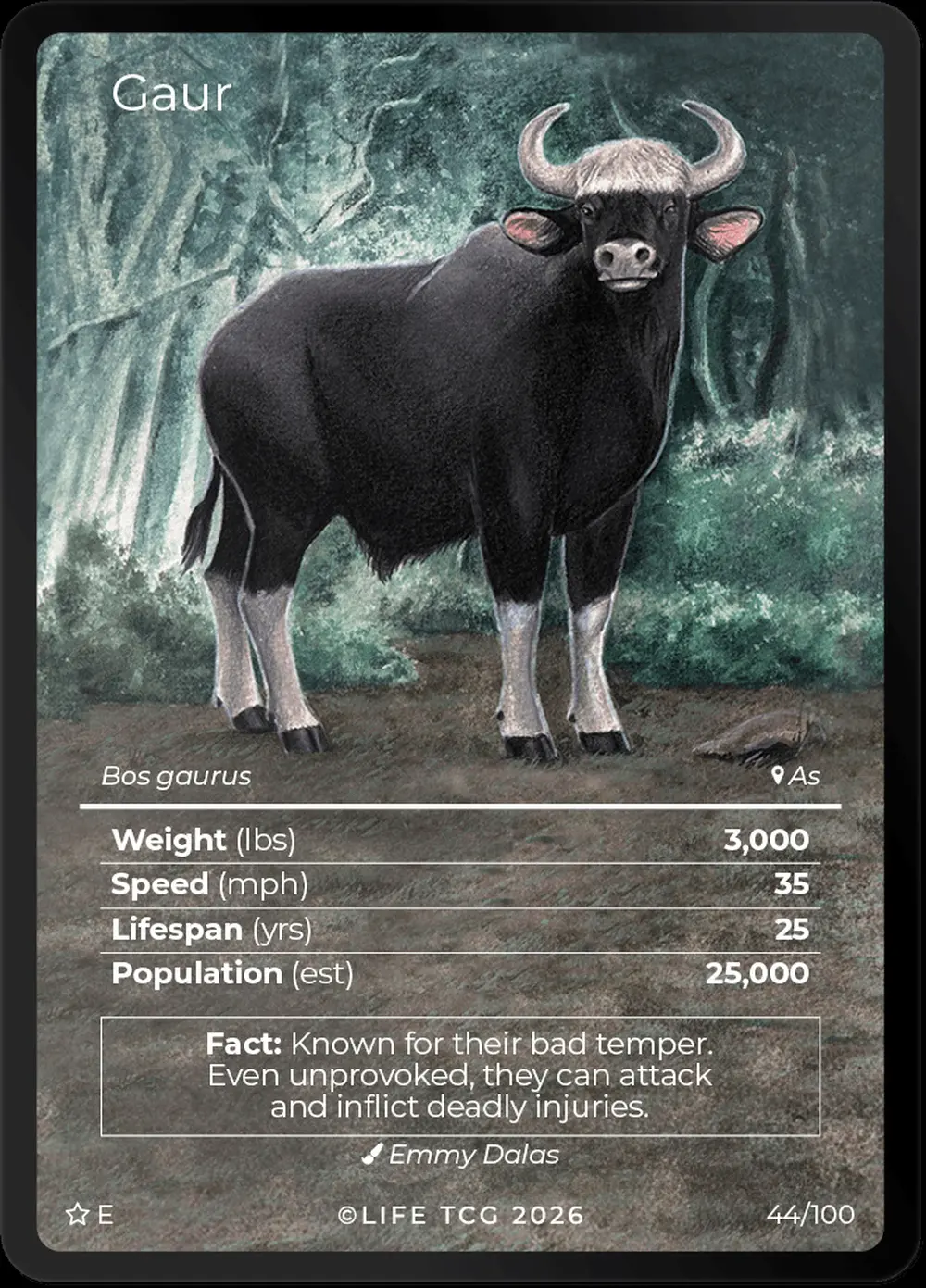 Gaur card front