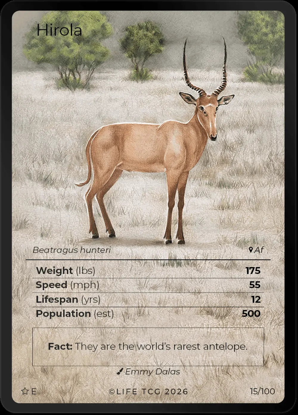 Hirola card front