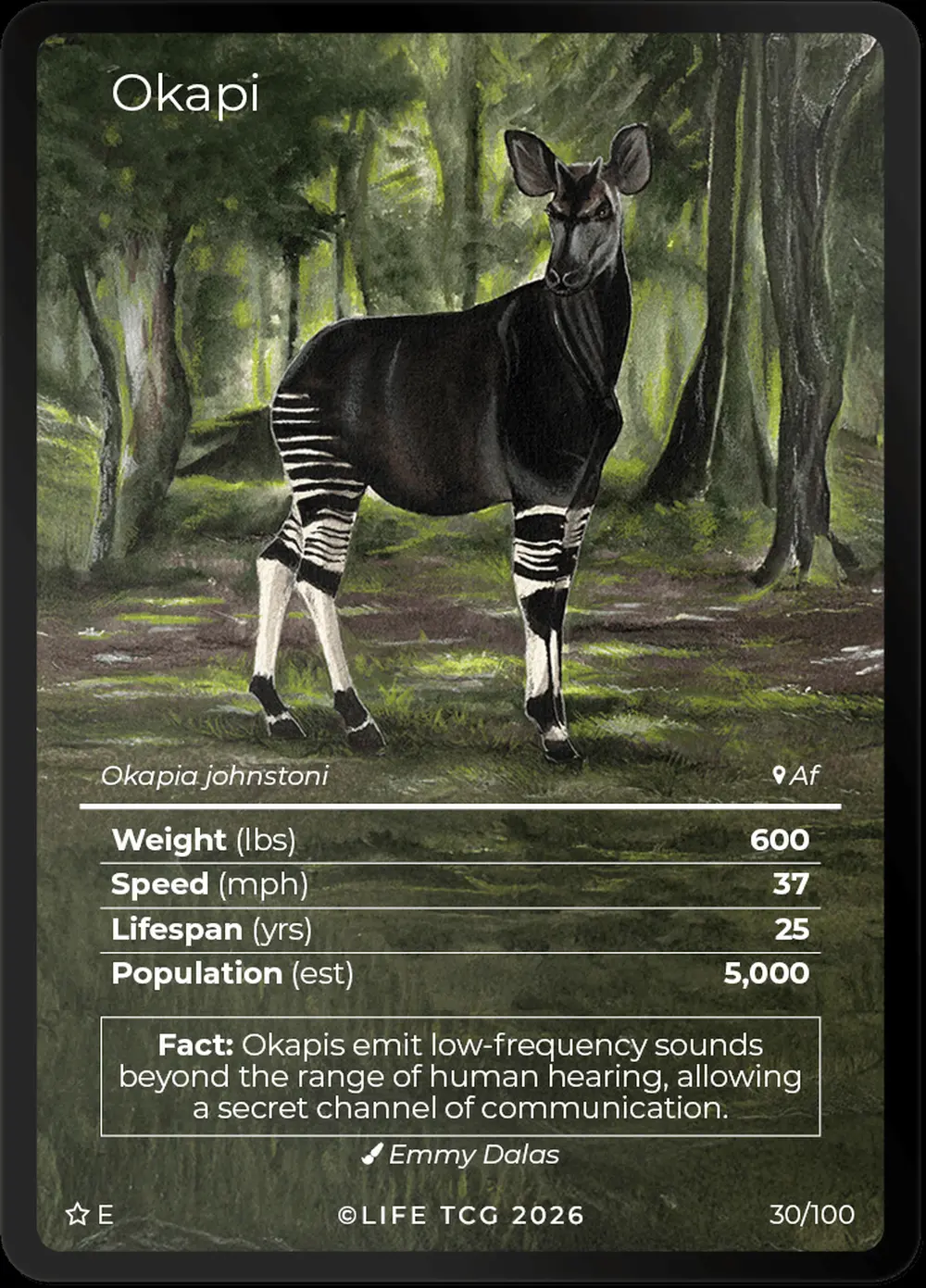 Okapi card front