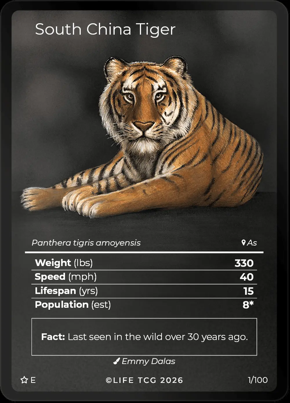South China Tiger card front