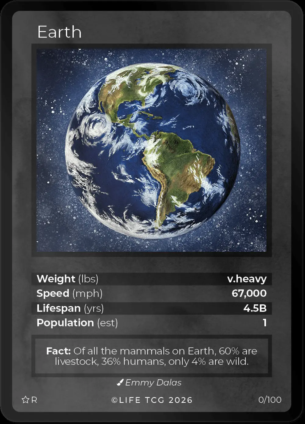 Earth card front