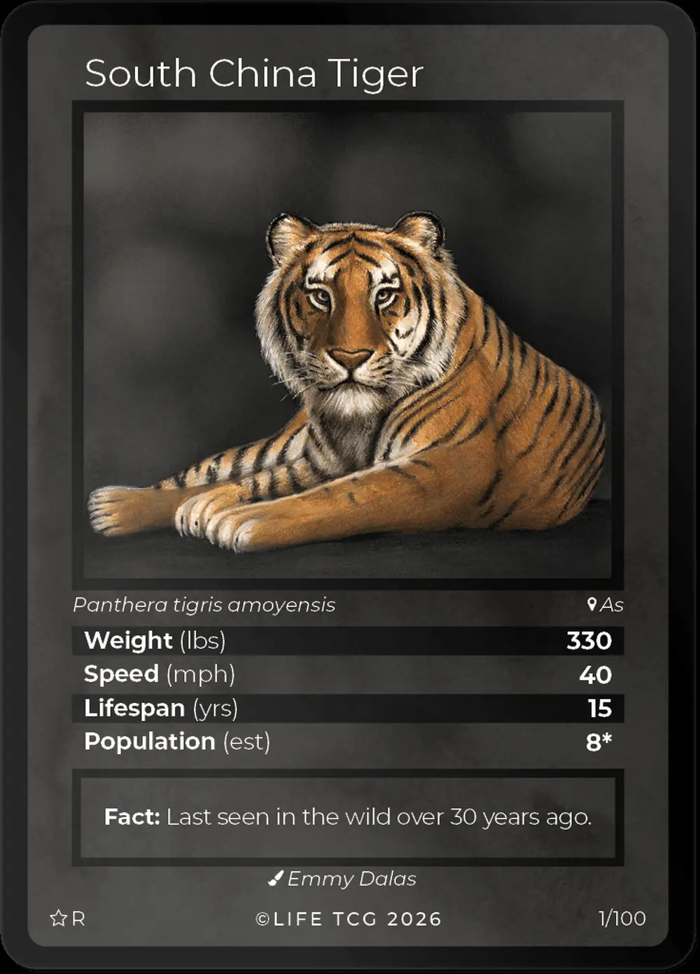South China Tiger card front