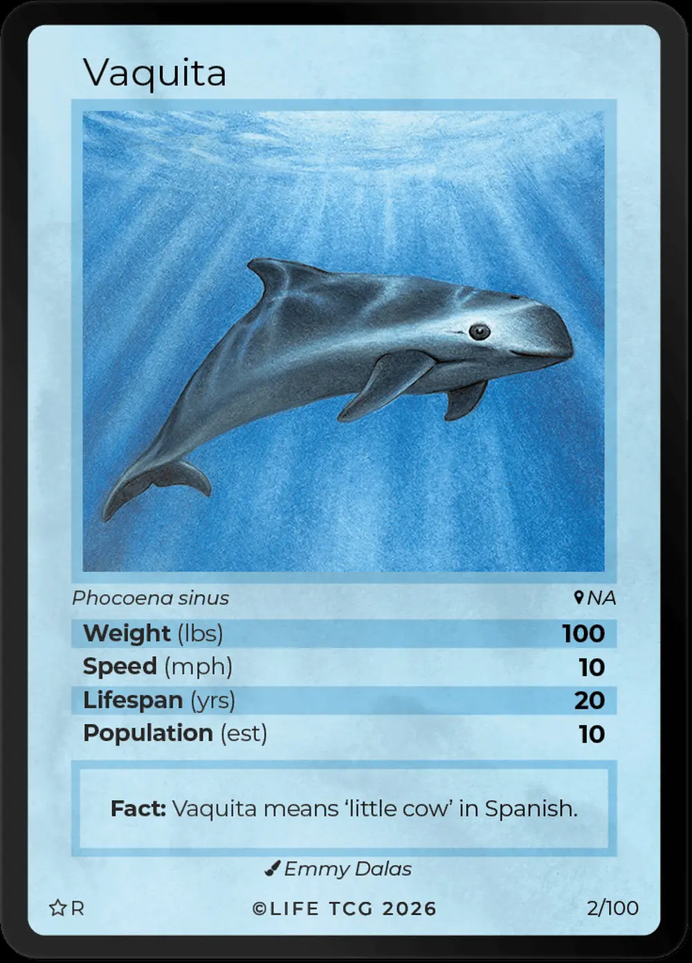 Vaquita card front