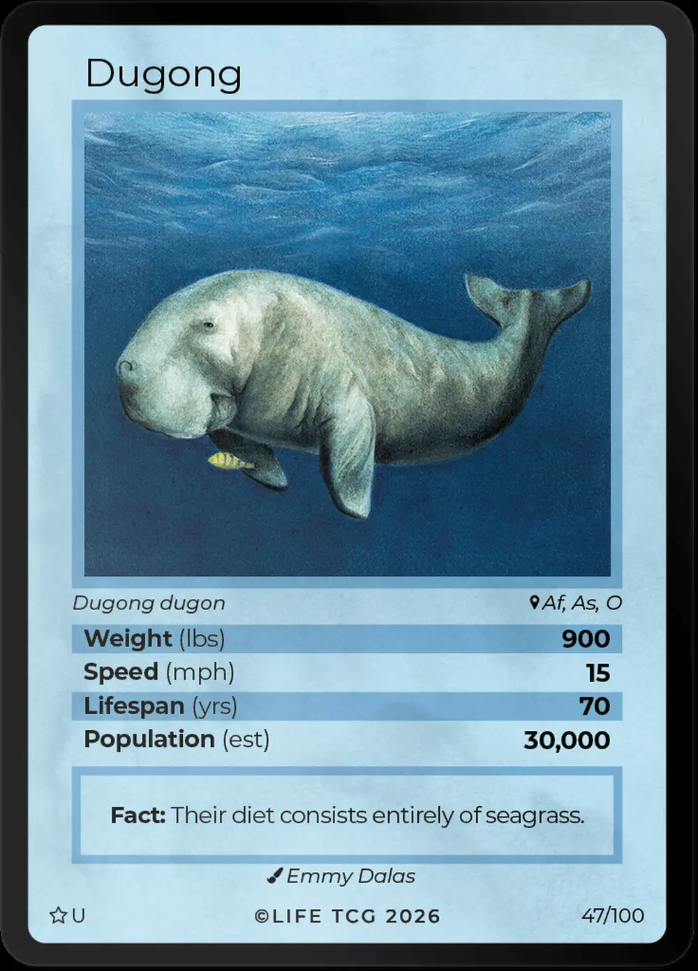 Dugong card front