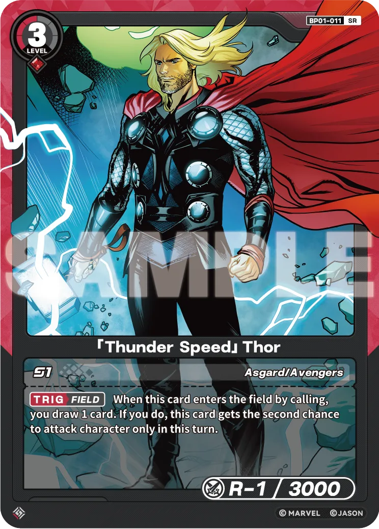 「Thunder Speed」Thor card front