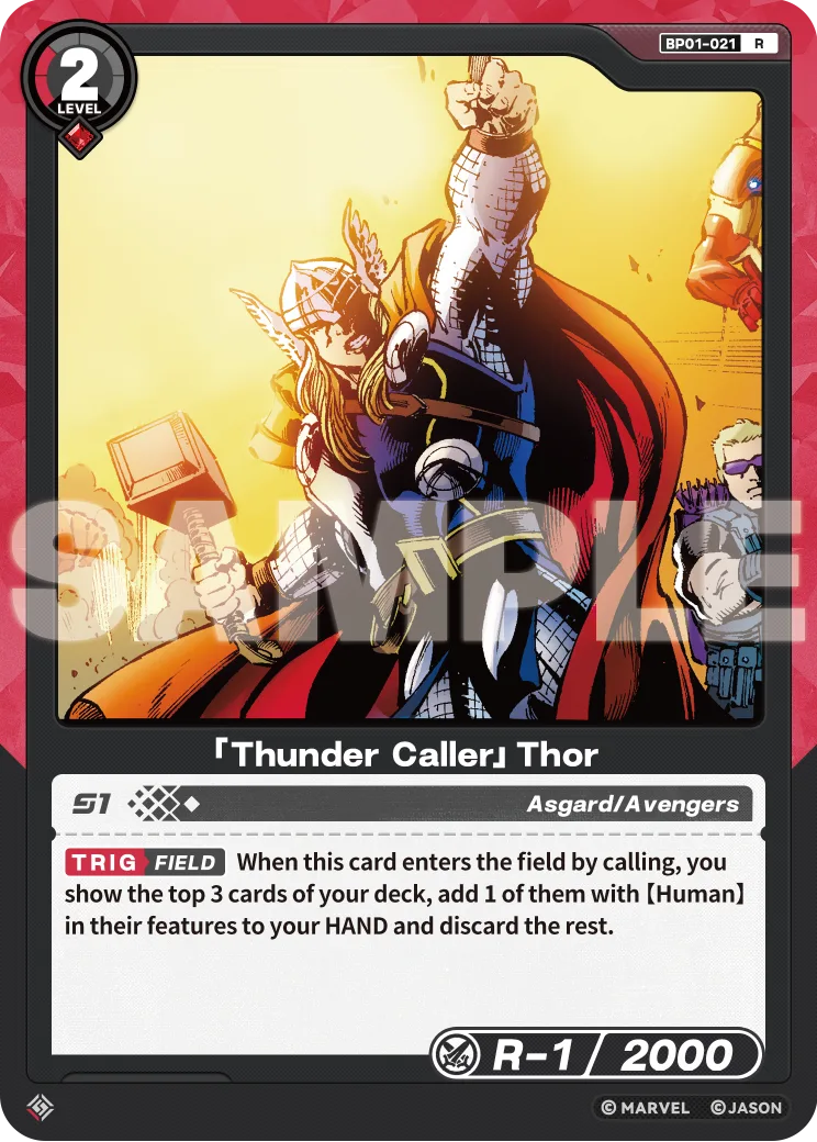 「Thunder Caller」Thor card front