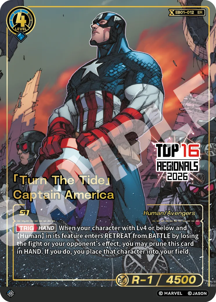 「Turn The Tide」Captain America card front