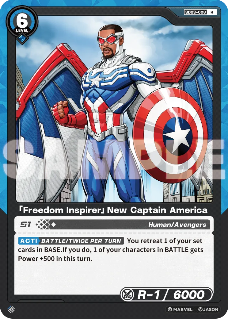 「Freedom Inspirer」New Captain America card front