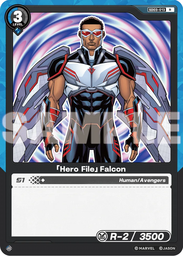 「Hero File」Falcon card front
