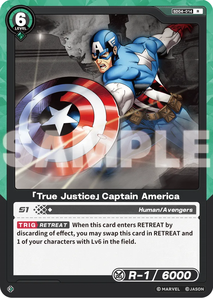 「True Justice」Captain America card front