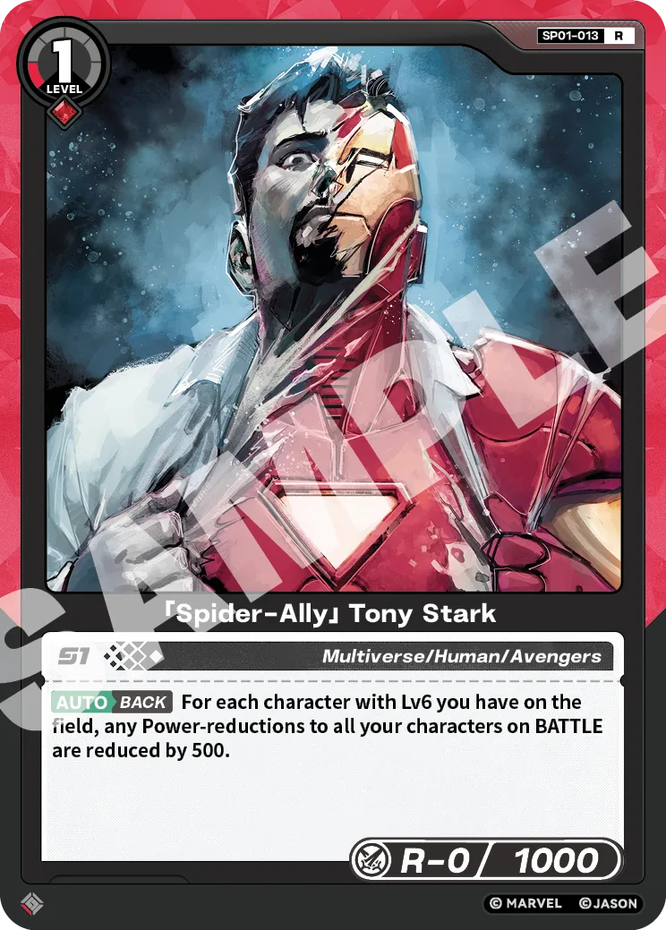 「Spider-Ally」Tony Stark card front