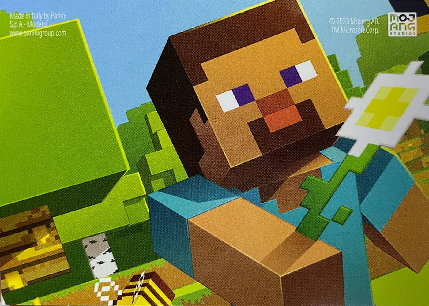 The bees keep stinging Sunny, poisoning him (Rainbow Metal) card back