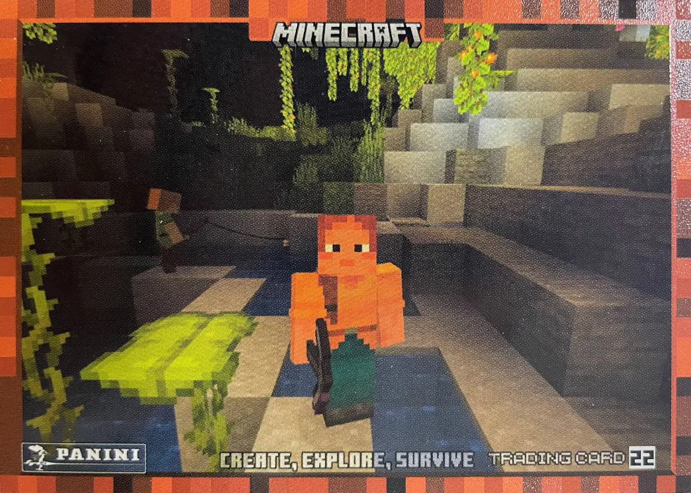 Ari is in the cave, looking for mining spots card front