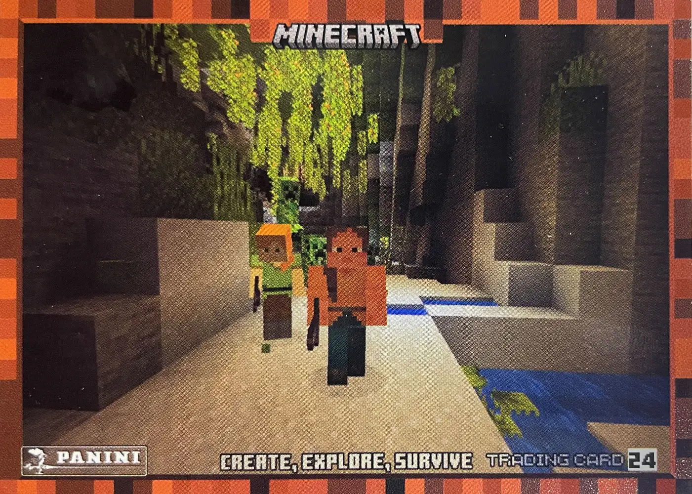 Ari and Alex run away from the creepers card front
