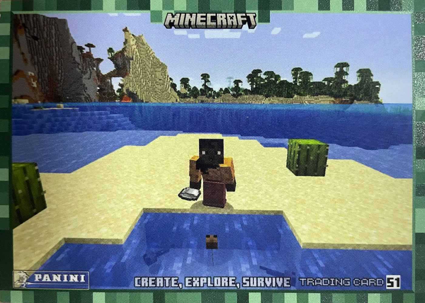 Makena releases some other tadpoles in a warm biome card front