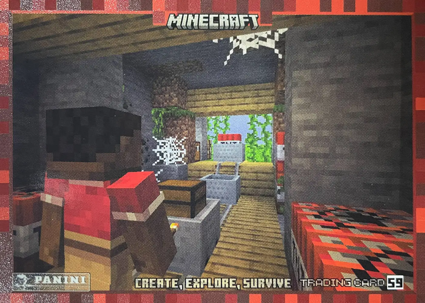 Zuri pulls the minecart out of the mine's entrance card front