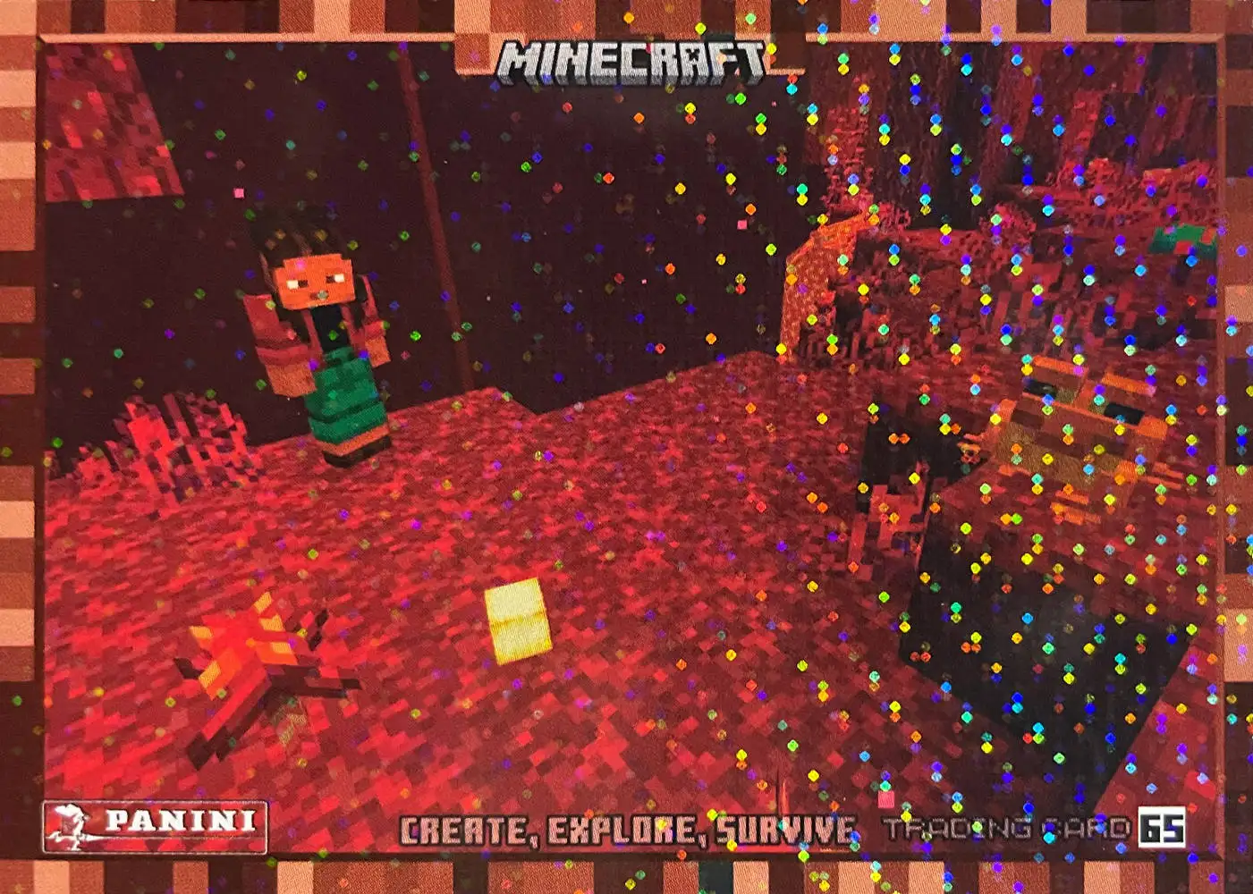 After eating the magma cube, the frog creates a froglight card front