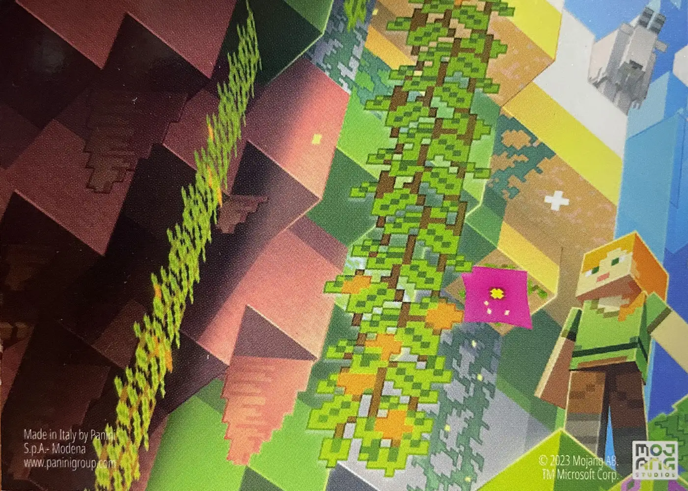 The water in front of the cave is teeming with tiny fishes (Pixel) card back