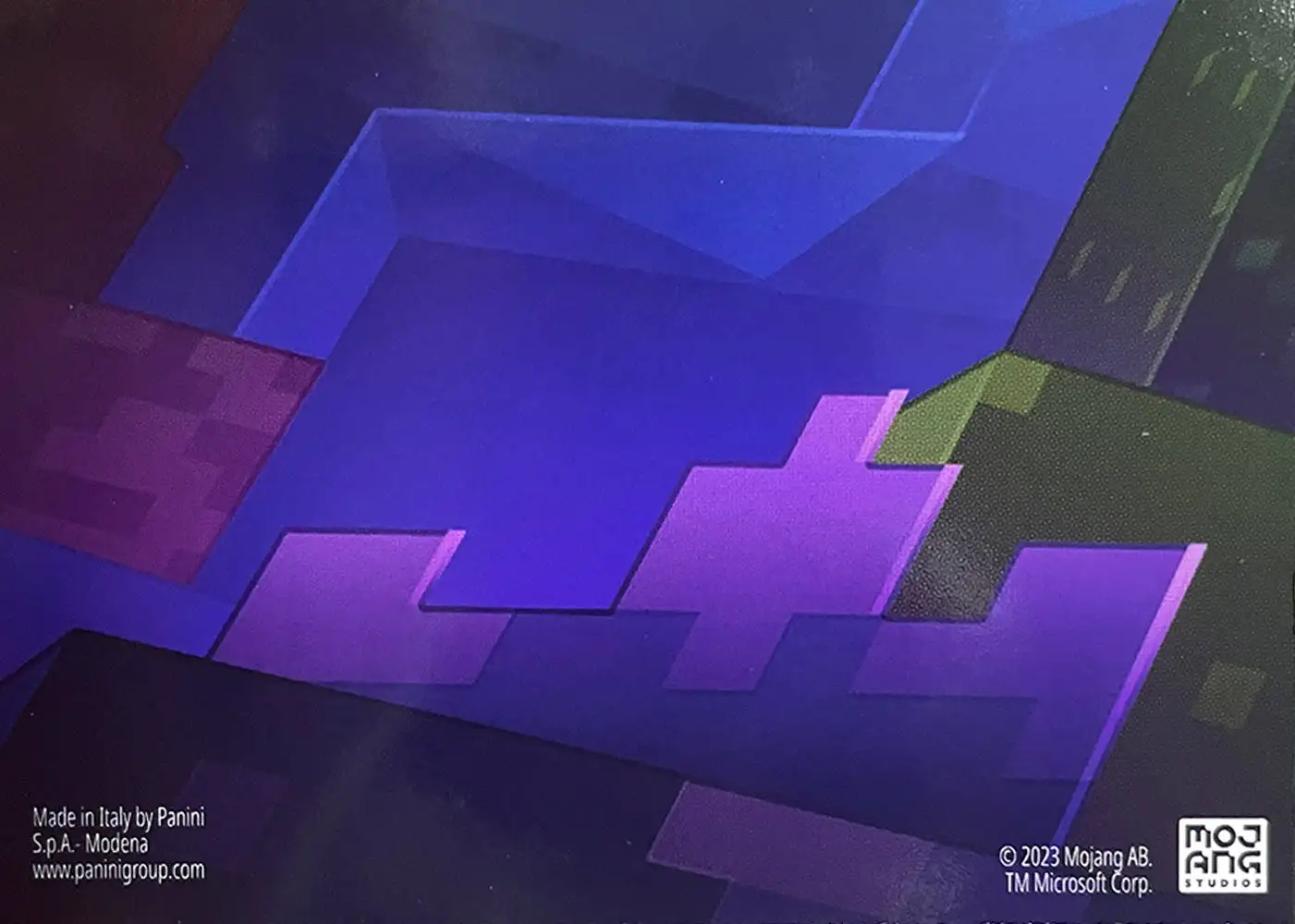 Steve quickly crafts some scaffolding and uses it to escape the cave (Pixel) card back