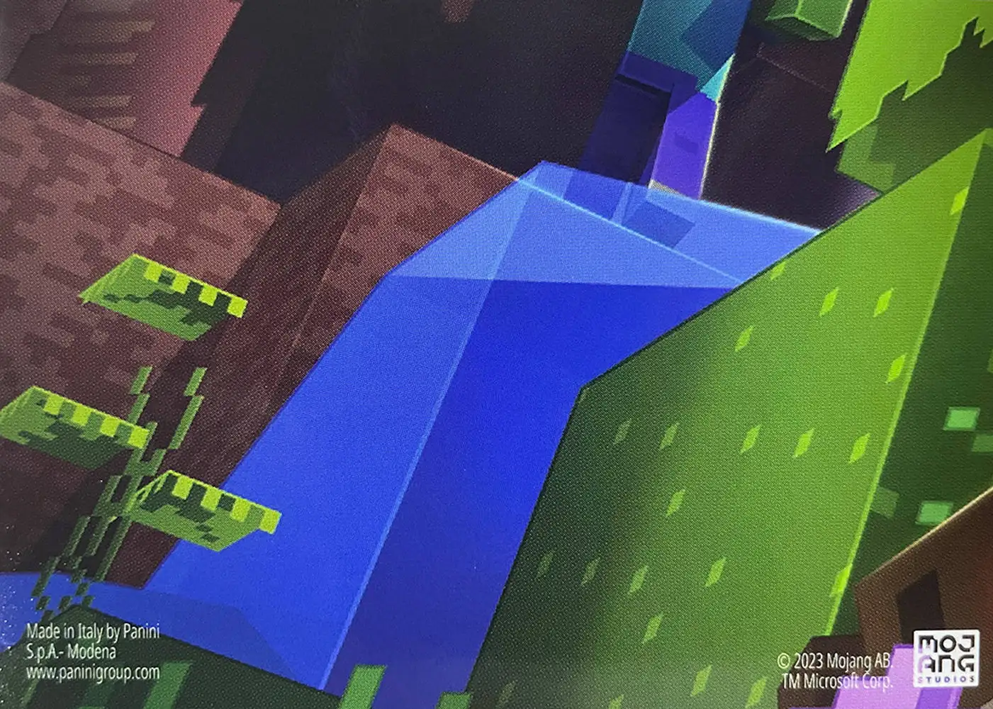 Steve is chased by zombies (Pixel) card back