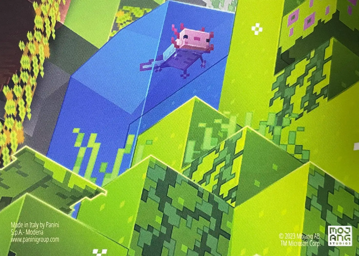 Steve is so distracted by the bats that he can't see the danger looming in the dark (Pixel) card back