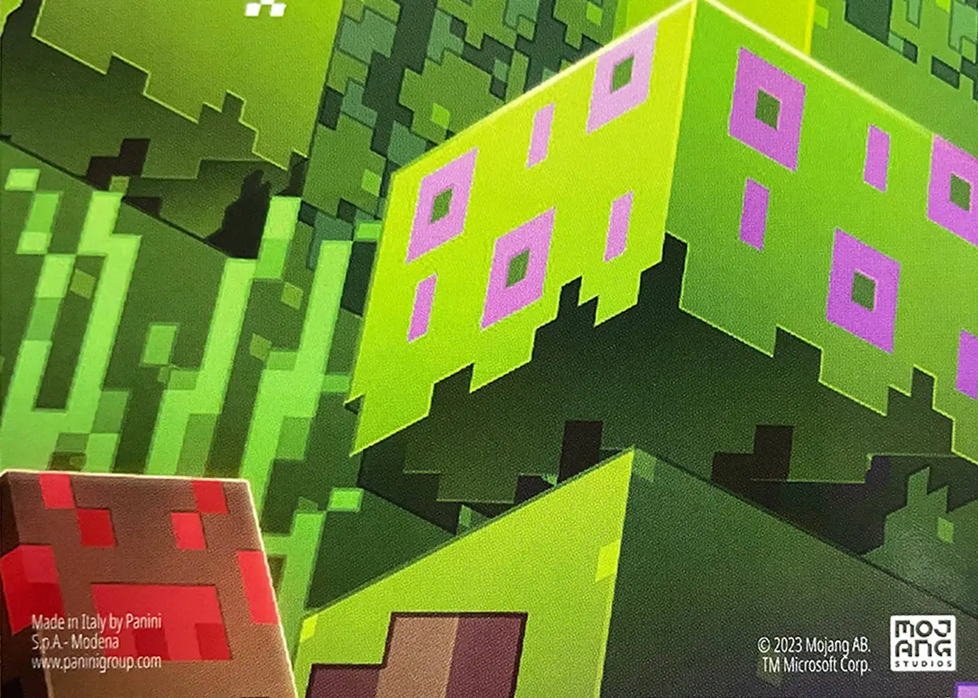 Steve tries to escape by climbing the vines (Pixel) card back