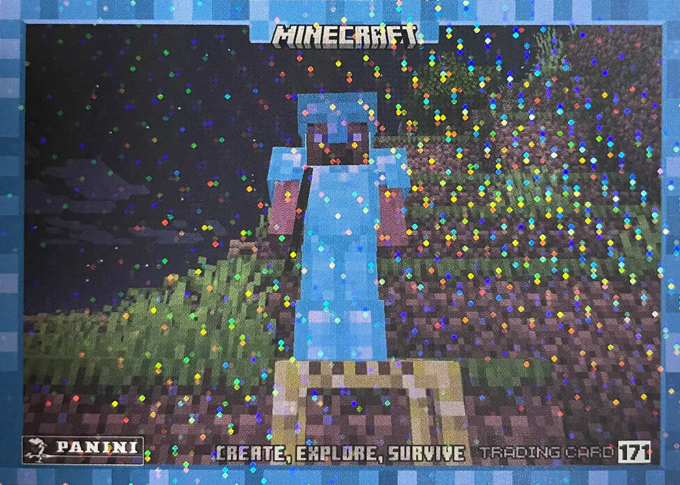 Steve emerges into the night. It looks like he made it! card front