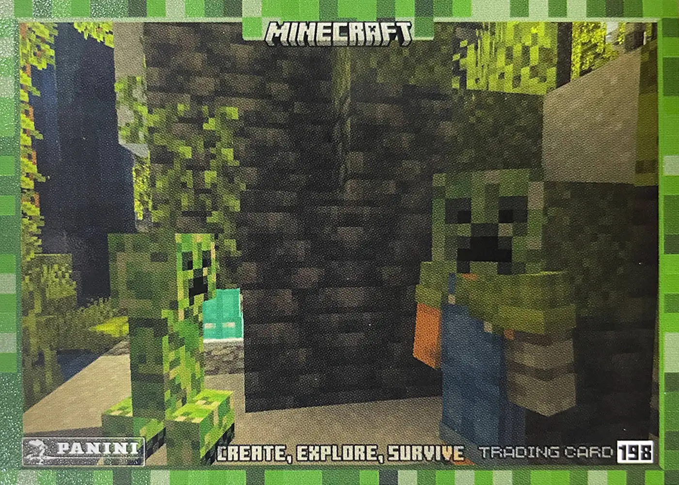 Disguised as a creeper, Sunny pops out of nowhere scaring the living daylights out of the mob. Sweet revenge, at last! card front