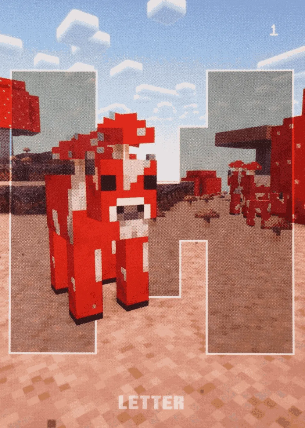 M Minecart, Magma Cube, Makena, Mooshroom card front