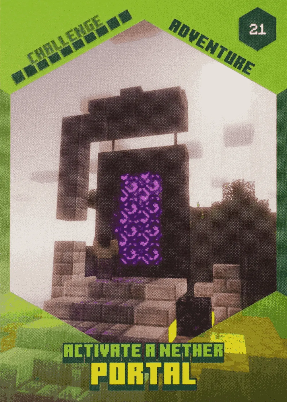 Make a Nether Portal card front