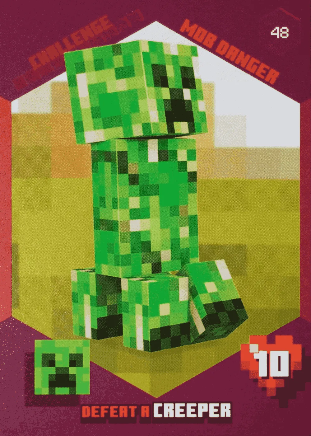 Defeat a Creeper card front