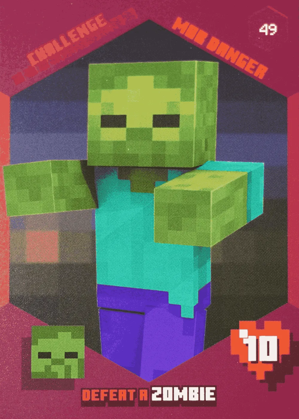 Defeat a Zombie card front