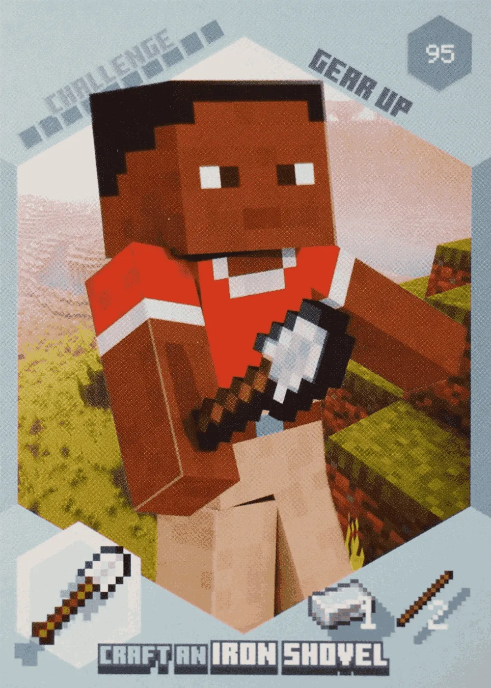 Craft an Iron Shovel card front
