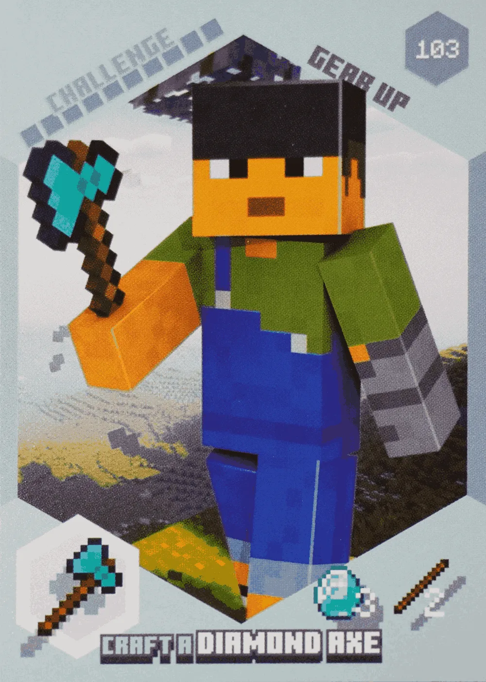 Craft a Diamond Axe card front