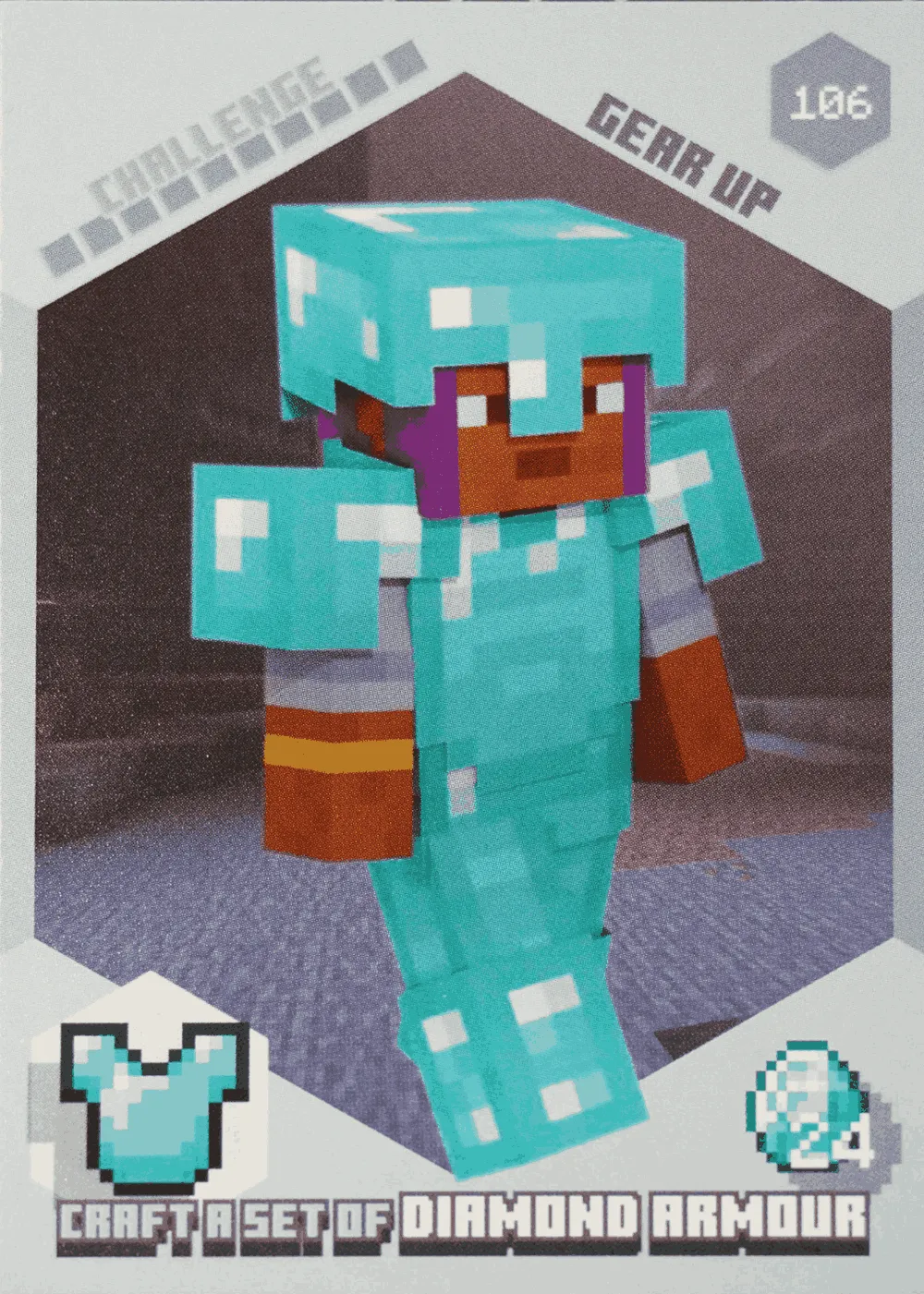 Craft a Set of Diamond Armour card front
