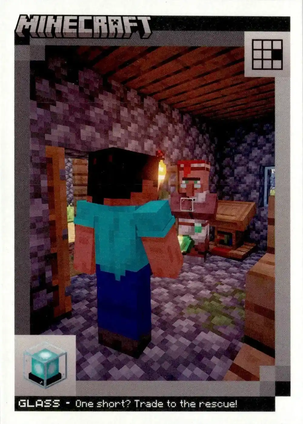 Glass card front