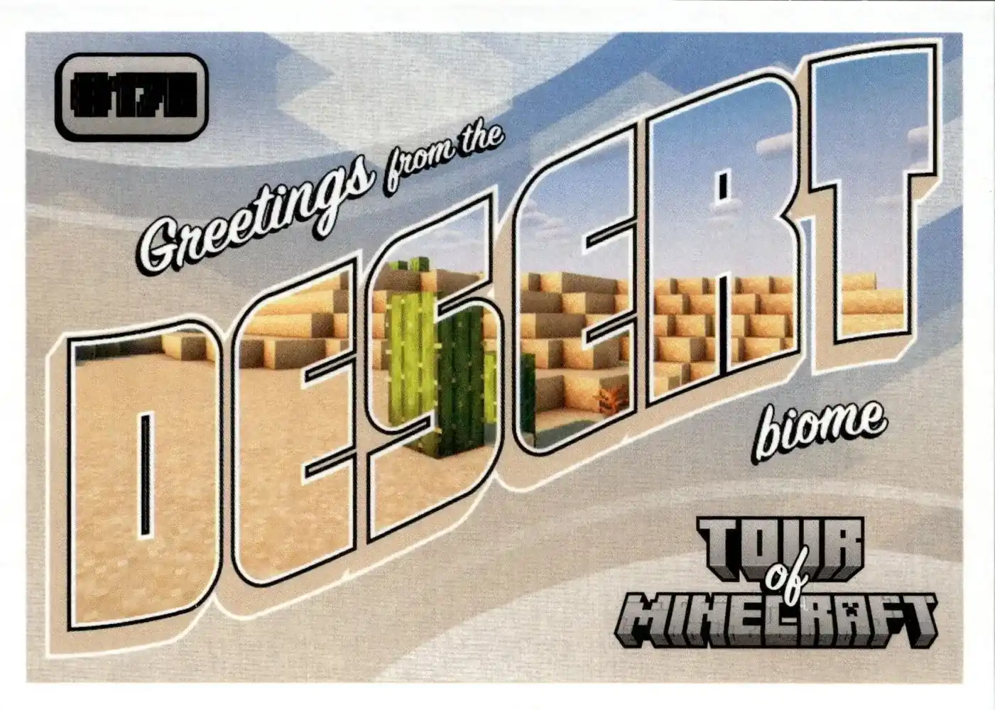 Greetings from the Desert Biome card front